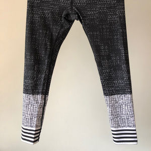 Black Patterned Layer8 Leggings